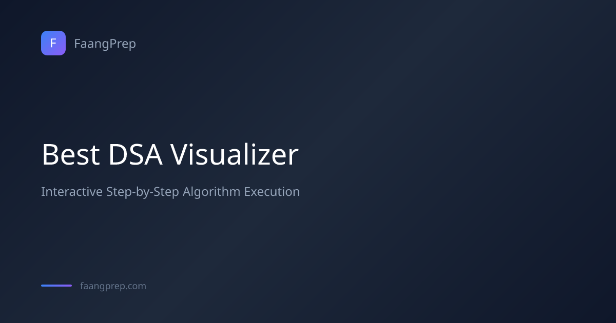 Best DSA Visualizer | Interactive Algorithm Execution | FaangPrep