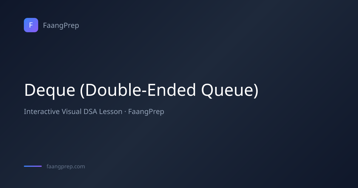 Deque Visualizer | Interactive Double-Ended Queue Guide | FaangPrep