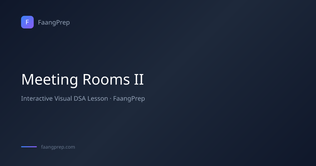 Meeting Rooms II Visualizer | Interactive Concurrent Guide | FaangPrep