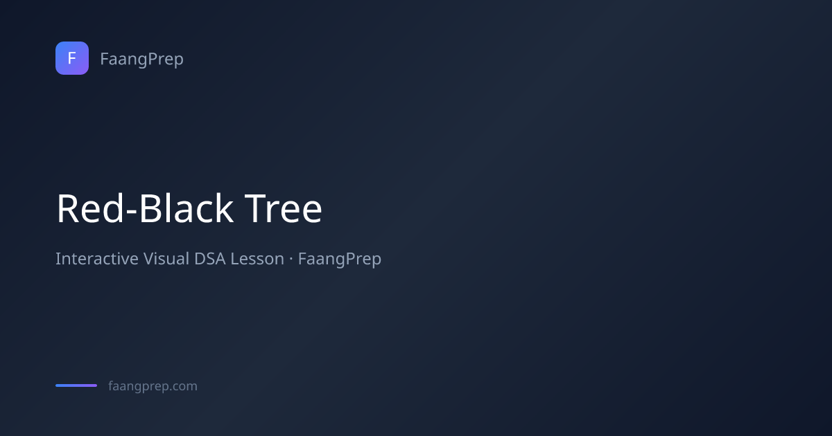 Red-Black Tree Visualizer | Interactive BST Balancing Guide | FaangPrep